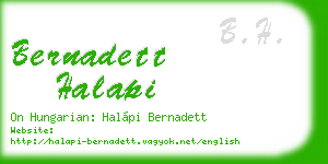 bernadett halapi business card